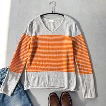 갤러리 바이 긴팔 니트 캐시미어 스코틀랜드 캐시미어 V넥 풀오버