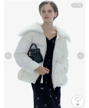 CELFORD 발수 가공 퍼 카라 부착 퀼팅 숏코트