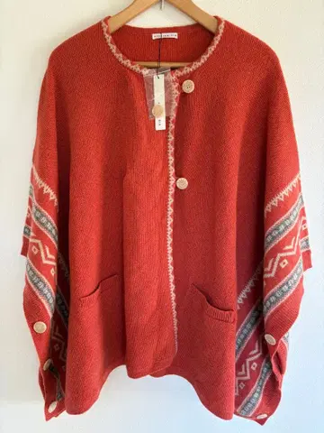 [ 미사용 새상품 ] ATELIER SIX 오렌지 판초