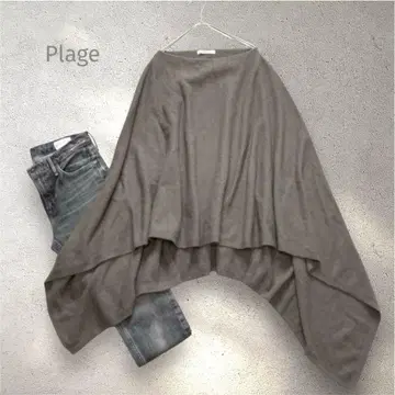 새상품급 Plage 플라주 FOX 판초 니트 브라운 정가 2만