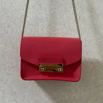 FURLA 핑크 가죽 미니 백