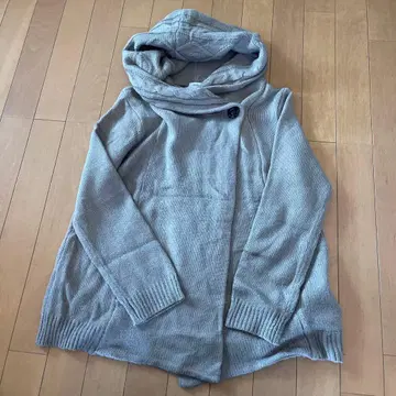 하트마켓 얇은 소재 후드티 가디건 프리 사이즈 후드 부착 니트 스웨터