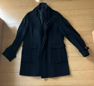 야마모토 간사이 남성용 울 하프 코트