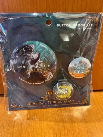 USJ 한정판 몬스터 헌터 와일즈 캔뱃지 세트