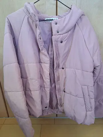 큐티 블론드 M 핑크 다운 자켓