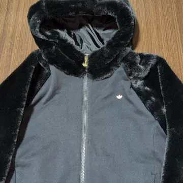 adidas 플리스 후드 후드티 블랙