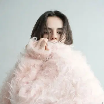 CLANE 샤기 숏 니트 가디건 핑크 2