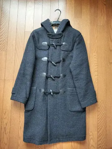 학생용 더플 코트 그레이 후드 부착