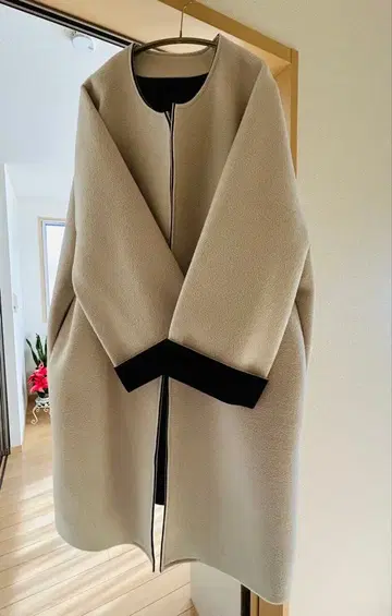 미사용 새상품 노카라 롱 코트