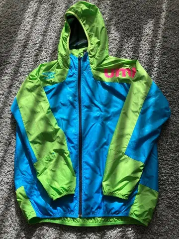 umbro 나일론 자켓 후드 부착 청록색