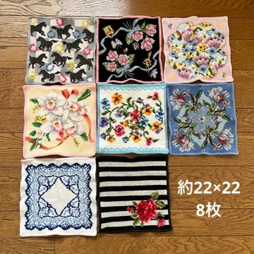 유즈드 FEILER 손수건 8장 세트 약 22 x 22cm