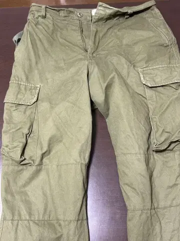 카고 팬츠 올리브 그린 4 포켓 (사이즈 L)