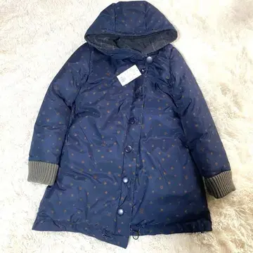 새상품 SUPER HAKKA 후드 부착 체크 무늬 퀼팅 코트 리버서블