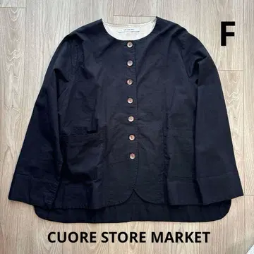 CUORE STORE MARKET 린넨코튼 노카라 자켓