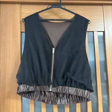 LEPSIM 지퍼 블랙 베스트