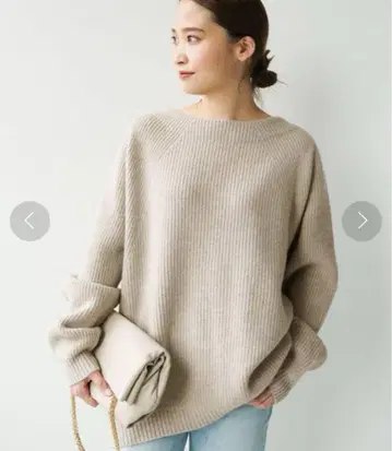 뮤즈 두지엠 클라세 캐시미어 혼방 립 니트 풀오버