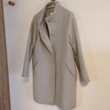 스픽 앤 스팬 Noble 노카라 라이트 베이지 울 코트