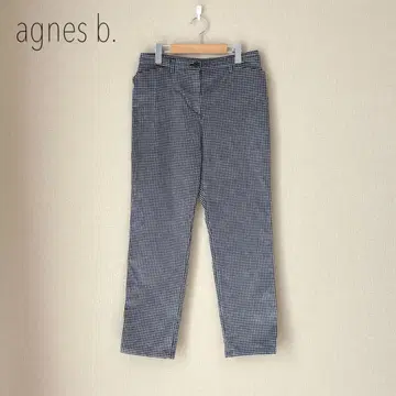 아네스베 벨로아 팬츠 스트레이트 체크 무늬 38