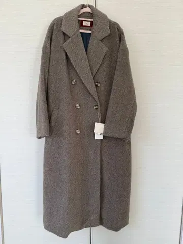 unitage 더블 롱 코트 브라운