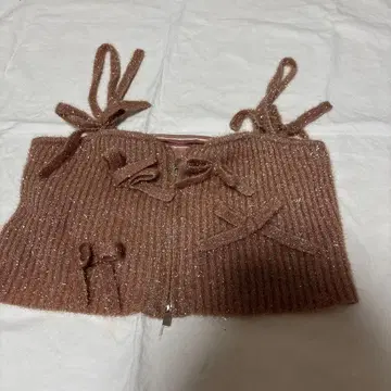 라메 믹스 리브 뷔스티에 w closet