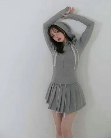 andmary Mimi 레이스 후드 세트업