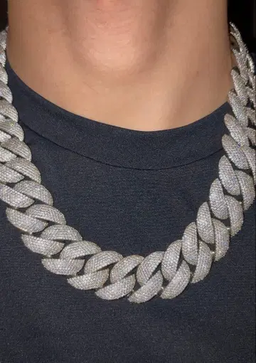 모이사나이트 22mm 쿠바 체인