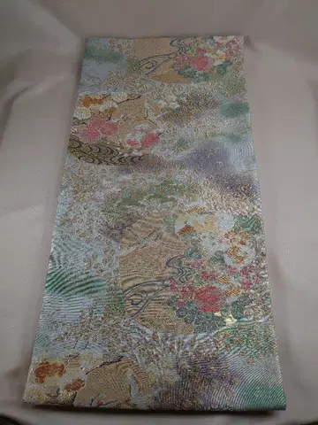 고급 전통 순수 실크 후쿠로 오비 미사용품