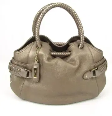 샴페인 골드 가죽 토트백