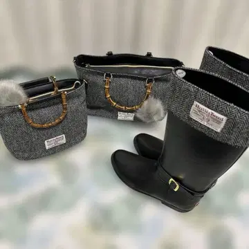 해리스 트위드 가방 2종 세트 & 부츠 25cm 3종 세트