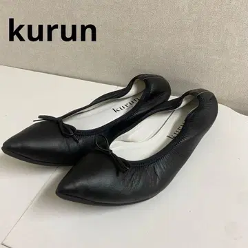 kurun 쿠룬 플랫슈즈 블랙 23cm