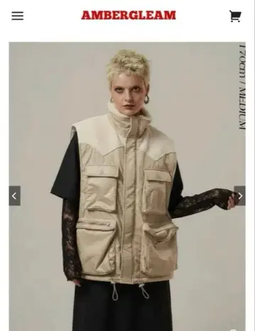 새상품 앰버그림 다운 베스트