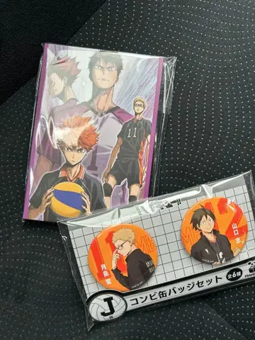 하이큐!! 캔뱃지 세트 & 엽서북