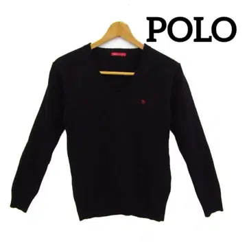 폴로 스웨터 V넥 니트 M 사이즈 블랙 POLO