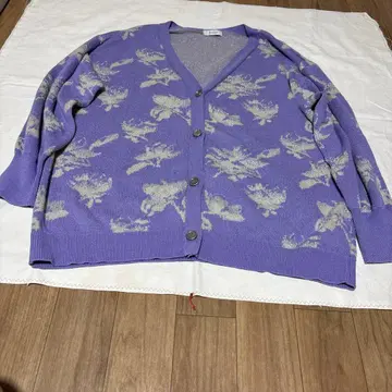 JEANASIS 꽃무늬 가디건 퍼플