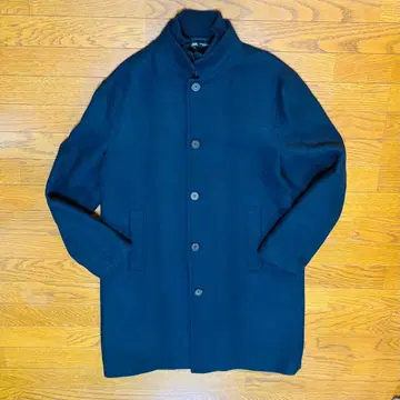 ZARA 남성용 네이비 울 코트