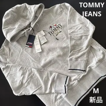 새상품 미사용 TOMMY JEANS 타미힐피거 후드티 M 라이트 그레이