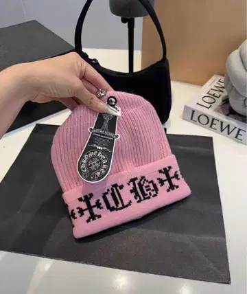 핑크 리브 비니