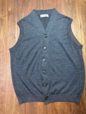 BRUNELLO CUCINELLI 그레이 캐시미어 베스트