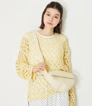 오리엔탈 트래픽 소프트 가죽 바디 백 화이트