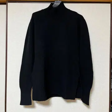 엔폴드 하이넥 니트 블랙 프리 사이즈