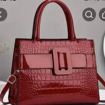엘레강트 크로커다일풍 빨간색 핸드백
