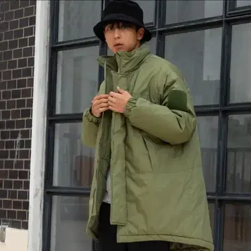 coen 코엔 몬스터 파카 충전솜 자켓 밀리터리 카키 M