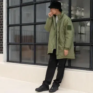 coen 코엔 몬스터 파카 충전솜 자켓 밀리터리 카키 M