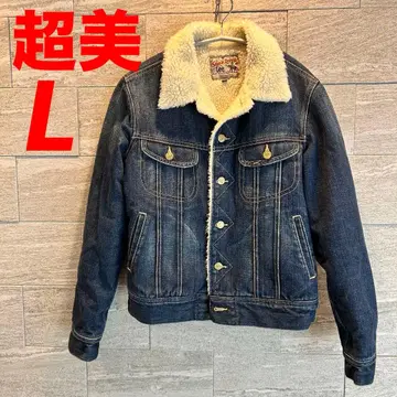 초미 Lee STORM RIDER 보아 자켓 네이비 데님 자켓