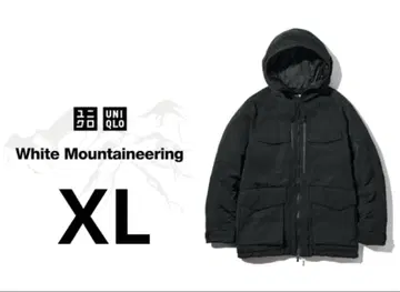 유니클로 화이트 마운티니어링 하이브리드 다운 파카