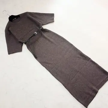 ZALA 자라 스타일리시 벨트 니트 원피스 모카 브라운