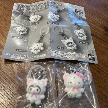 산리오 메지루시 액세서리 복슬복슬 스노우 키티 쿠로미