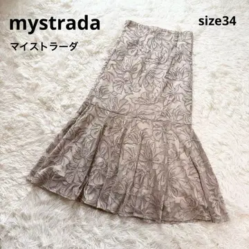 마이 스트라다 롱 스커트 플레어 스커트 머메이드 스커트 레이스 조