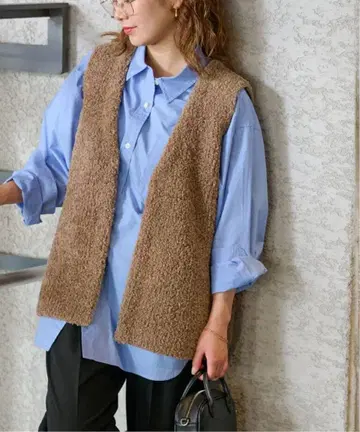 relume 브라운 퍼 베스트 프리 사이즈 가격 인하했습니다