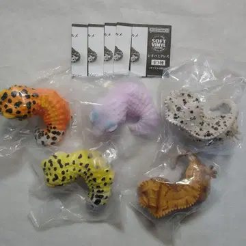 생물대도감 소프트 비닐 컬렉션 레오파와 크레스 전 5종 세트